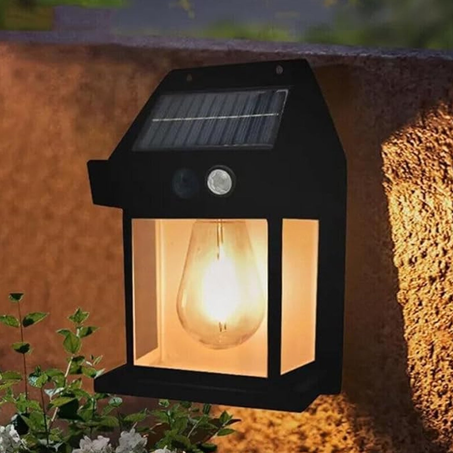 Solar Wall Lights Lamp Outdoor Wireless Dusk To Dawn Porch Lights Fixture Solar Wall Lantern With 3 Modes Motion Sensor Waterproof Exterior Lighting With Clear Panel (1 Pc )