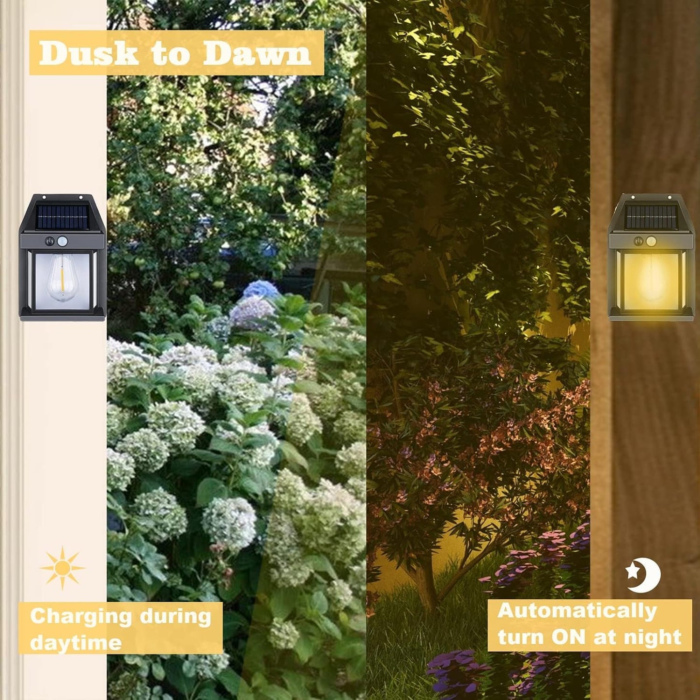 Solar Wall Lights Lamp Outdoor Wireless Dusk To Dawn Porch Lights Fixture Solar Wall Lantern With 3 Modes Motion Sensor Waterproof Exterior Lighting With Clear Panel (1 Pc )