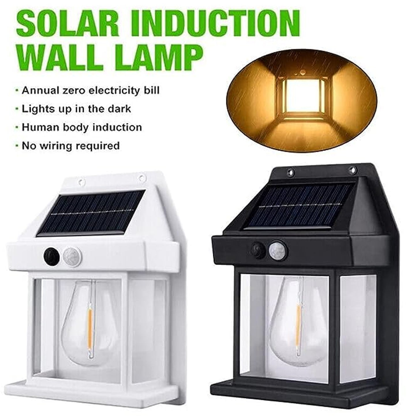 Solar Wall Lights Lamp Outdoor Wireless Dusk To Dawn Porch Lights Fixture Solar Wall Lantern With 3 Modes Motion Sensor Waterproof Exterior Lighting With Clear Panel (1 Pc )