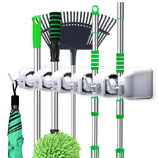 Multipurpose Wall Mounted Organizer Mop And Broom Holder