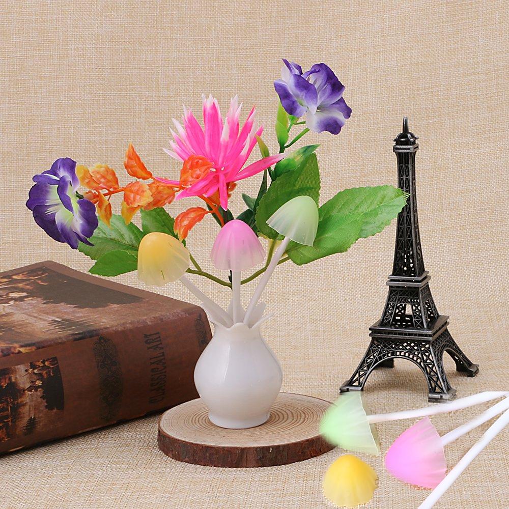 Led Dream Night Light Auto Onoff Sensor Mushroom Lamp (Multicolor)